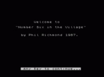 Number Six In The Village (1987)(Zenobi Software) Rom